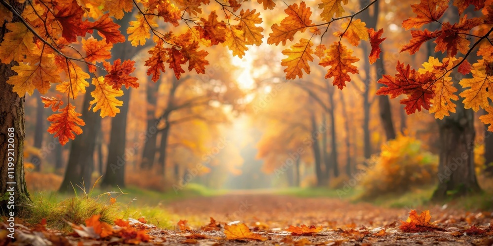 Autumn Leaves in the Forest,oak trees, ,oak trees,golden hues,red maples Autumn Leaves in the Forest,oak trees, ,oak trees,golden hues,red maples