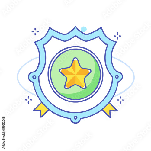 game warden badge icon, game warden badge vector illustration-simple illustration of game warden badge, perfect for game warden badge logos and themed design 