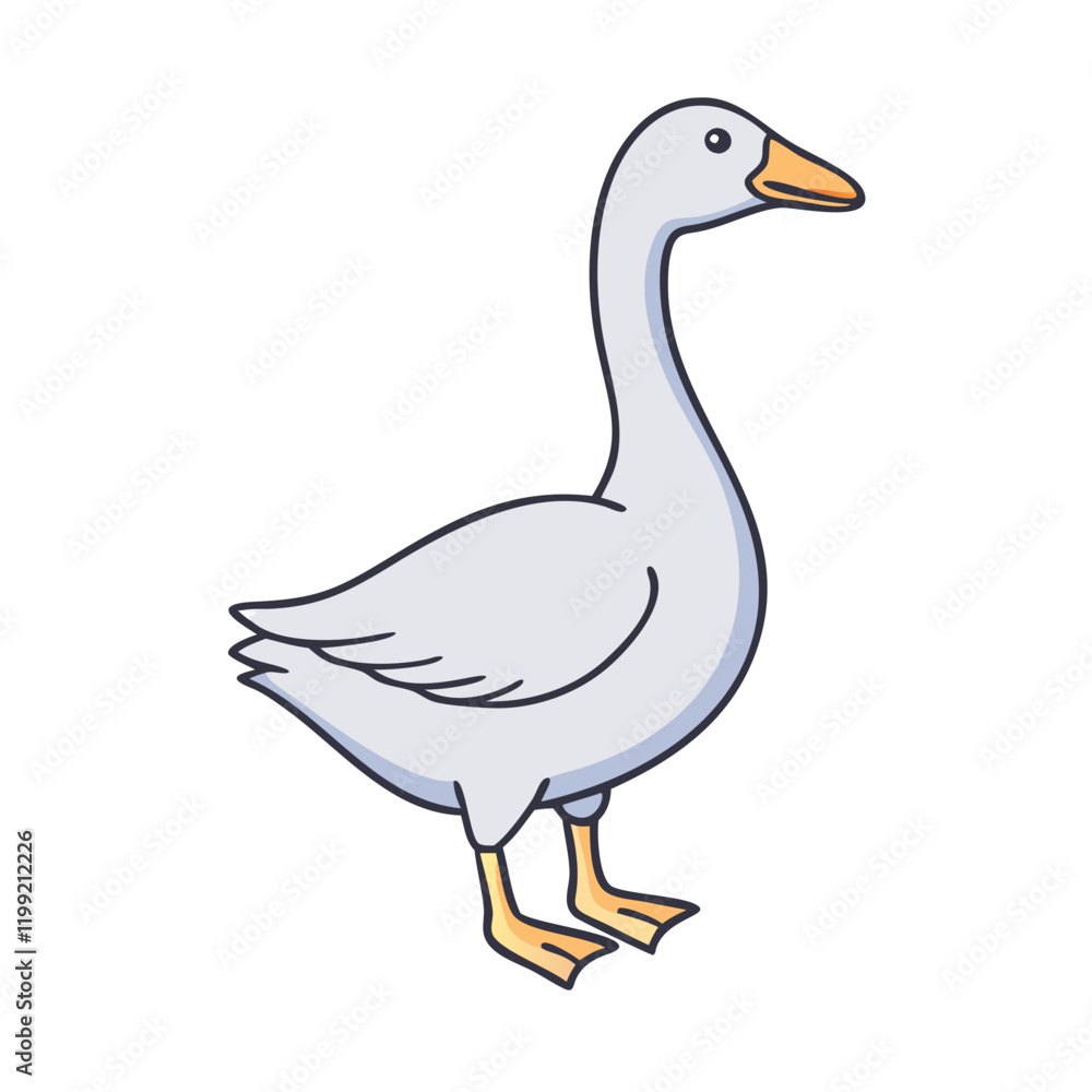 Obraz premium goose silhouette icon, goose silhouette vector illustration-simple illustration of goose silhouette, perfect for goose silhouette logos and themed design 