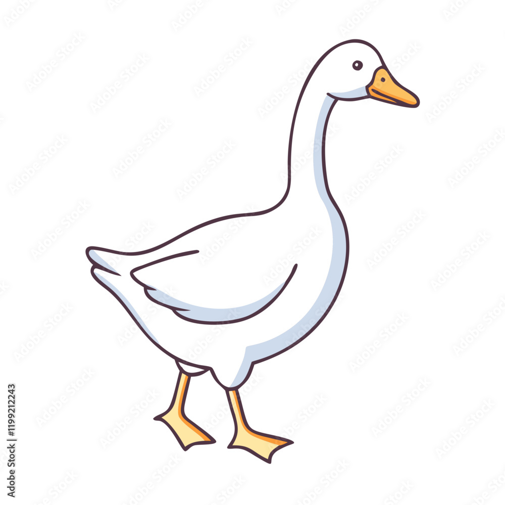 Obraz premium goose silhouette icon, goose silhouette vector illustration-simple illustration of goose silhouette, perfect for goose silhouette logos and themed design 