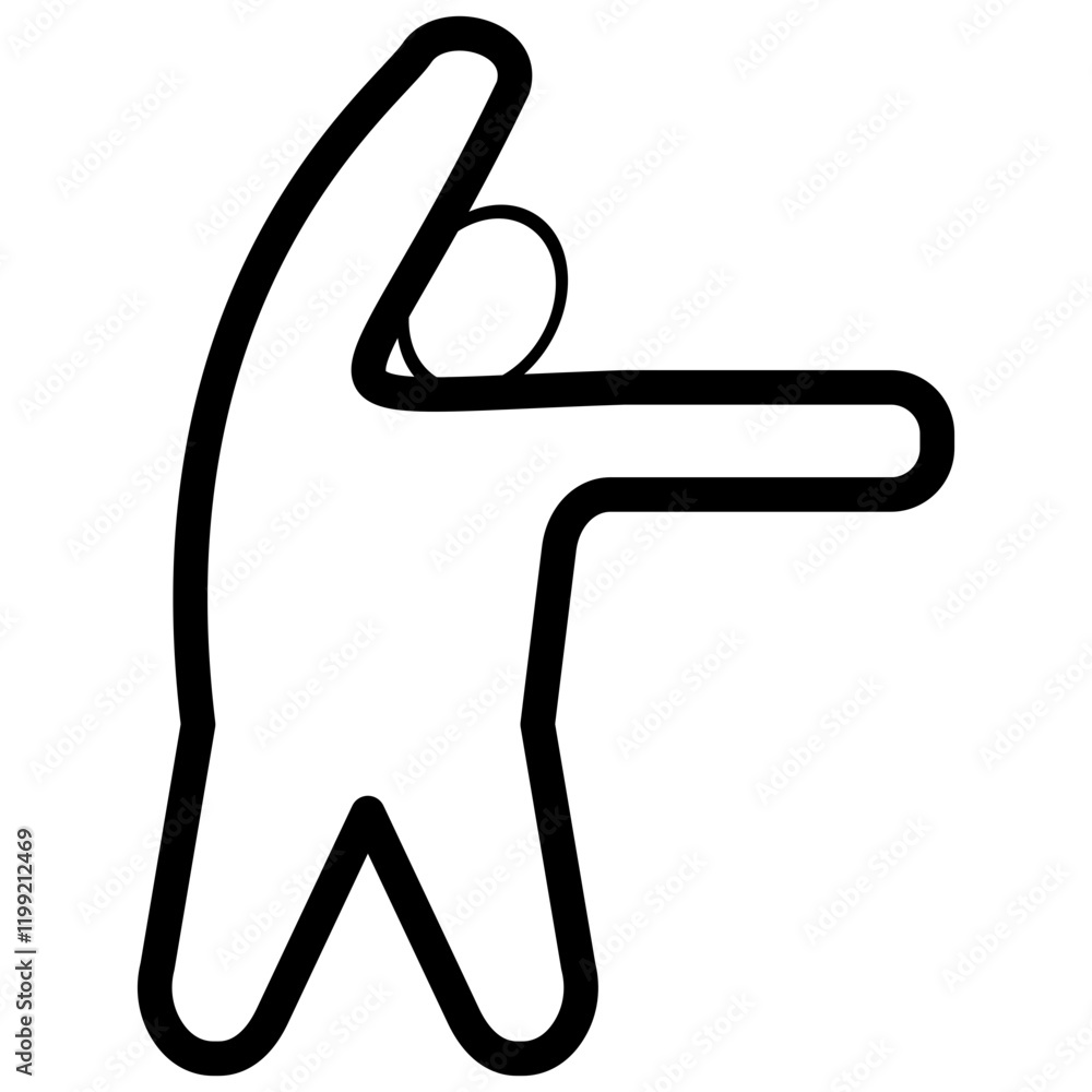 Stretching Arms Icon Stretching Arms Icon