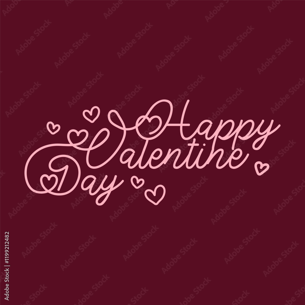 Happy Valentine Day Typography Vector Design. Valentine Greeting Card Happy Valentine Day Typography Vector Design. Valentine Greeting Card