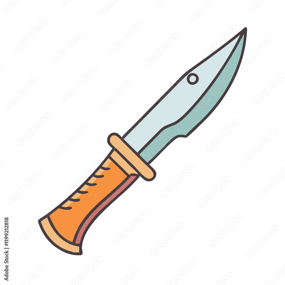 Obraz premium hunting knife icon, hunting knife vector illustration-simple illustration of hunting knife, perfect for hunting knife logos and themed design