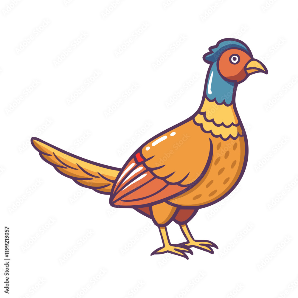 Fototapeta premium pheasant icon, pheasant vector illustration-simple illustration of pheasant, perfect for pheasant logos and themed design 