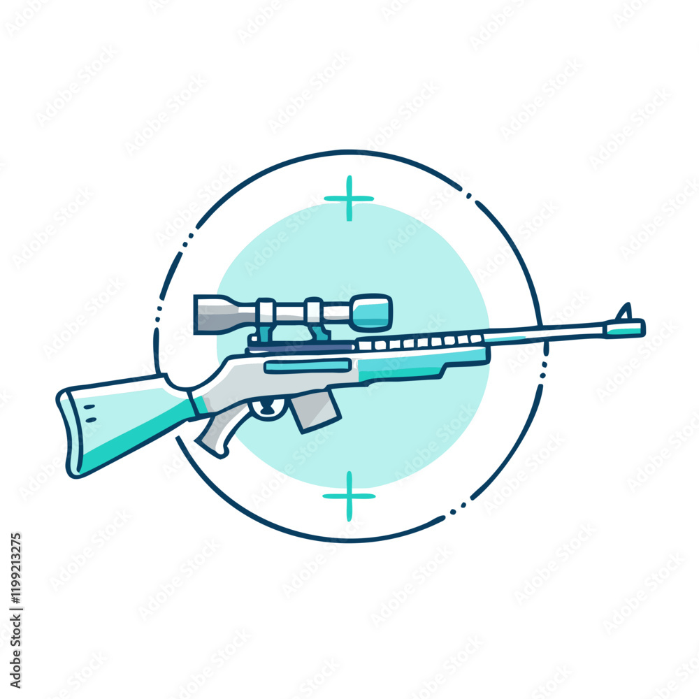 rifle with scope icon, rifle with scope vector illustration-simple illustration of rifle with scope, perfect for rifle with scope logos and themed design rifle with scope icon, rifle with scope vector illustration-simple illustration of rifle with scope, perfect for rifle with scope logos and themed design