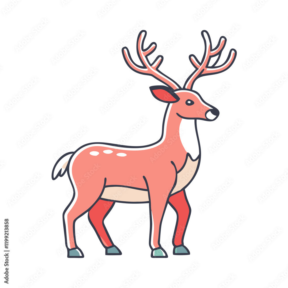 whitetail deer icon, whitetail deer vector illustration-simple illustration of whitetail deer, perfect for whitetail deer logos and themed design 