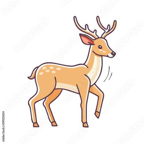 whitetail deer icon, whitetail deer vector illustration-simple illustration of whitetail deer, perfect for whitetail deer logos and themed design 