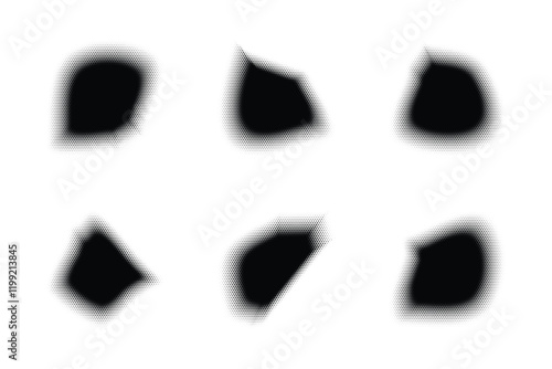 Halftone abstract shape Background Set