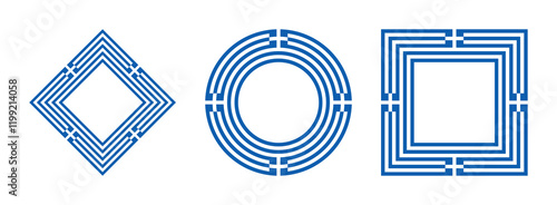 greece flag icon set. vector illustration isolated on white background