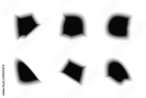 Halftone abstract shape Background Set