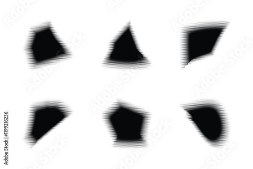 Halftone abstract shape Background Set