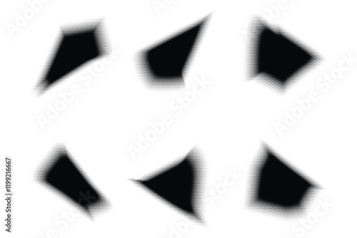 Halftone abstract shape Background Set