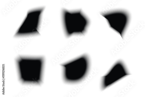 Halftone abstract shape Background Set