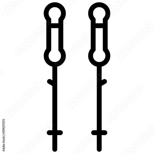 Trekking Poles Icon