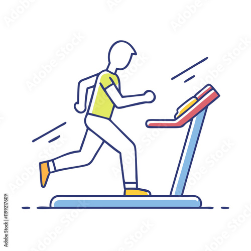 treadmill jogging icon, treadmill jogging vector illustration-simple illustration of treadmill jogging, perfect for treadmill jogging logos and themed design 