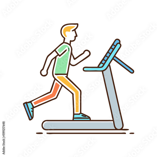 treadmill jogging icon, treadmill jogging vector illustration-simple illustration of treadmill jogging, perfect for treadmill jogging logos and themed design 