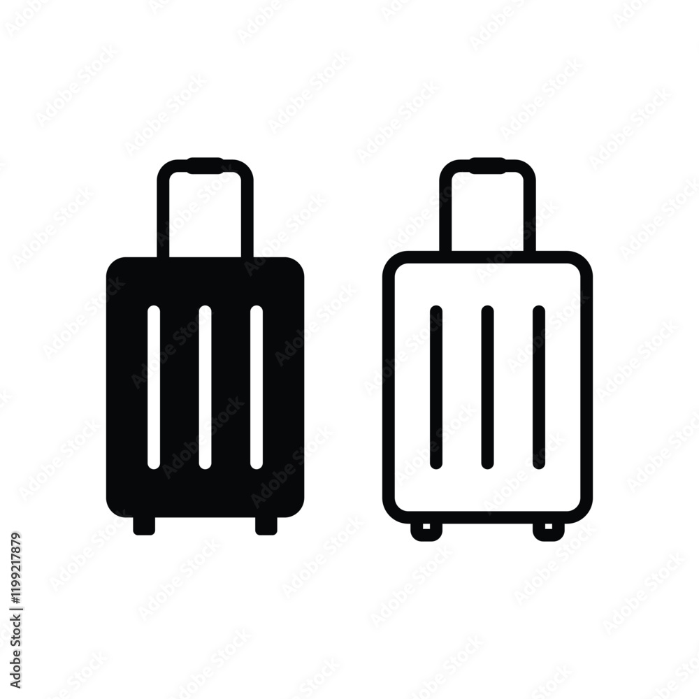 Suitcase icon set. Travel bag icon. Suitcase icon Suitcase icon set. Travel bag icon. Suitcase icon