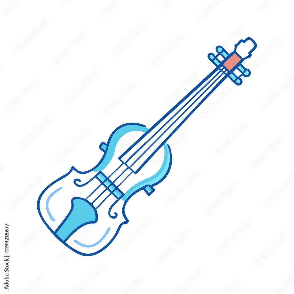 Obraz premium electric violin icon, electric violin vector illustration-simple illustration of electric violin, perfect for electric violin logos and themed design 