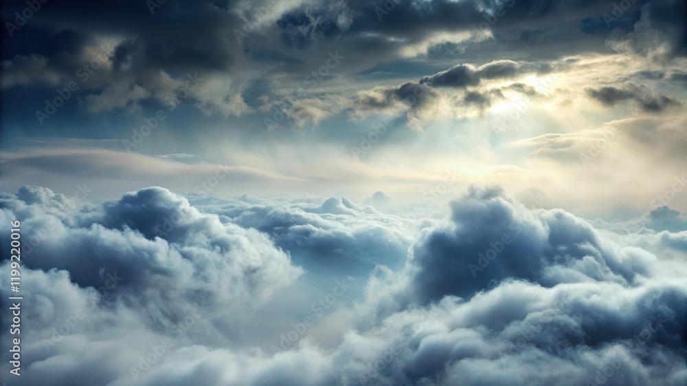 Cloudy sky with dense fog rolling in, sky, atmosphere Cloudy sky with dense fog rolling in, sky, atmosphere