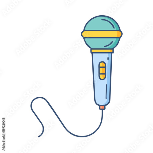 microphone with cord icon, microphone with cord vector illustration-simple illustration of microphone with cord, perfect for microphone with cord logos and themed design 