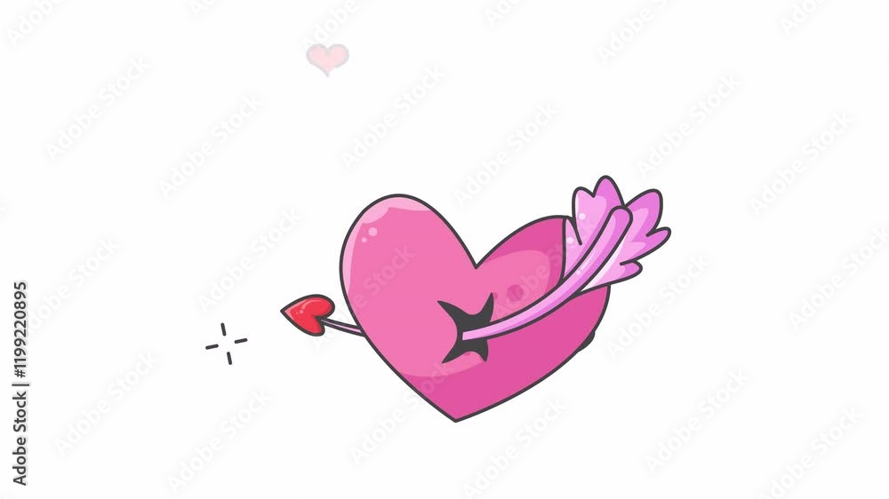 heart and love arrow icon animation motion graphic design video heart and love arrow icon animation motion graphic design video