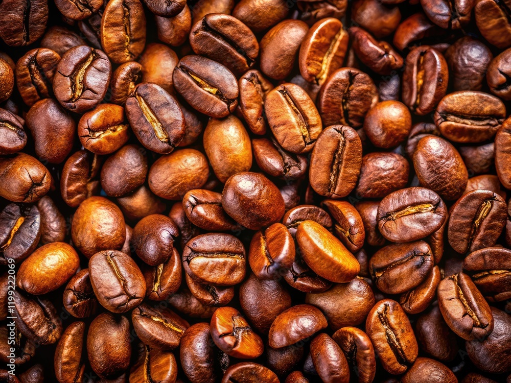 Fototapeta premium Roasted Coffee Beans, Healthy, Organic, Studio Shot, Copy Space
