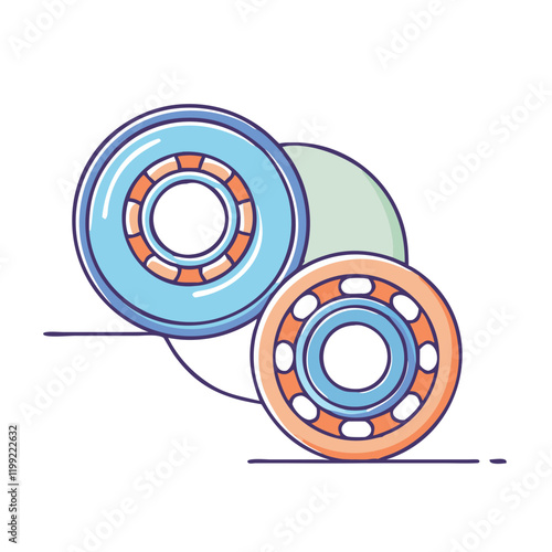 skateboard bearings icon, skateboard bearings vector illustration-simple illustration of skateboard bearings, perfect for skateboard bearings logos and themed design 