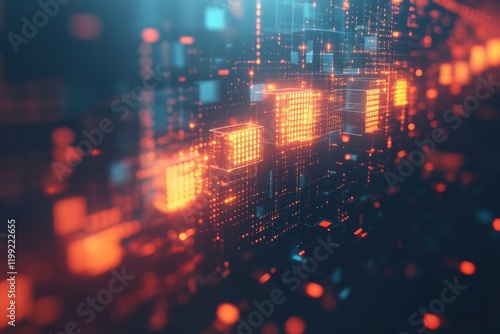 Wallpaper Mural Glowing arrow symbolizing progress in digital data abstract technology background futuristic environment high-tech perspective Torontodigital.ca