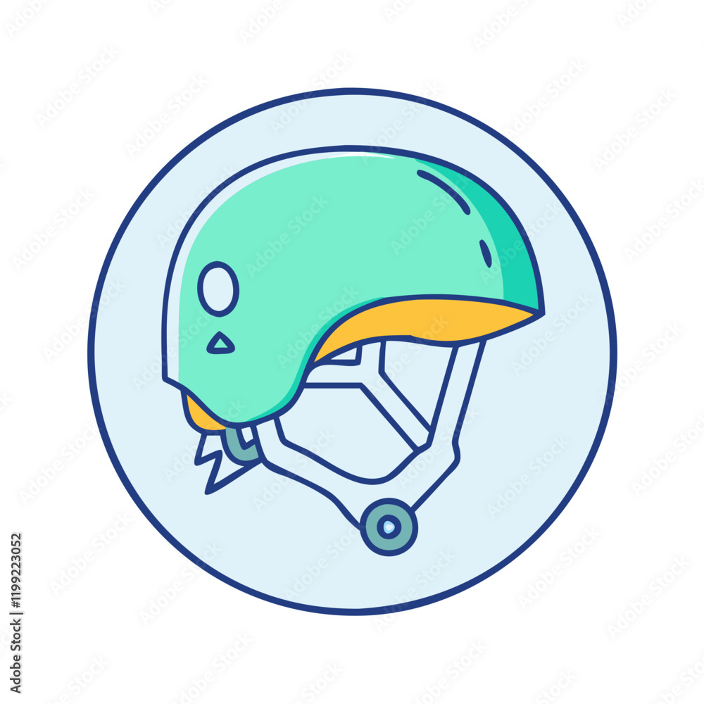 Obraz premium skateboarding helmet logo icon, skateboarding helmet logo vector illustration-simple illustration of skateboarding helmet logo, perfect for skateboarding helmet logo logos and themed design 