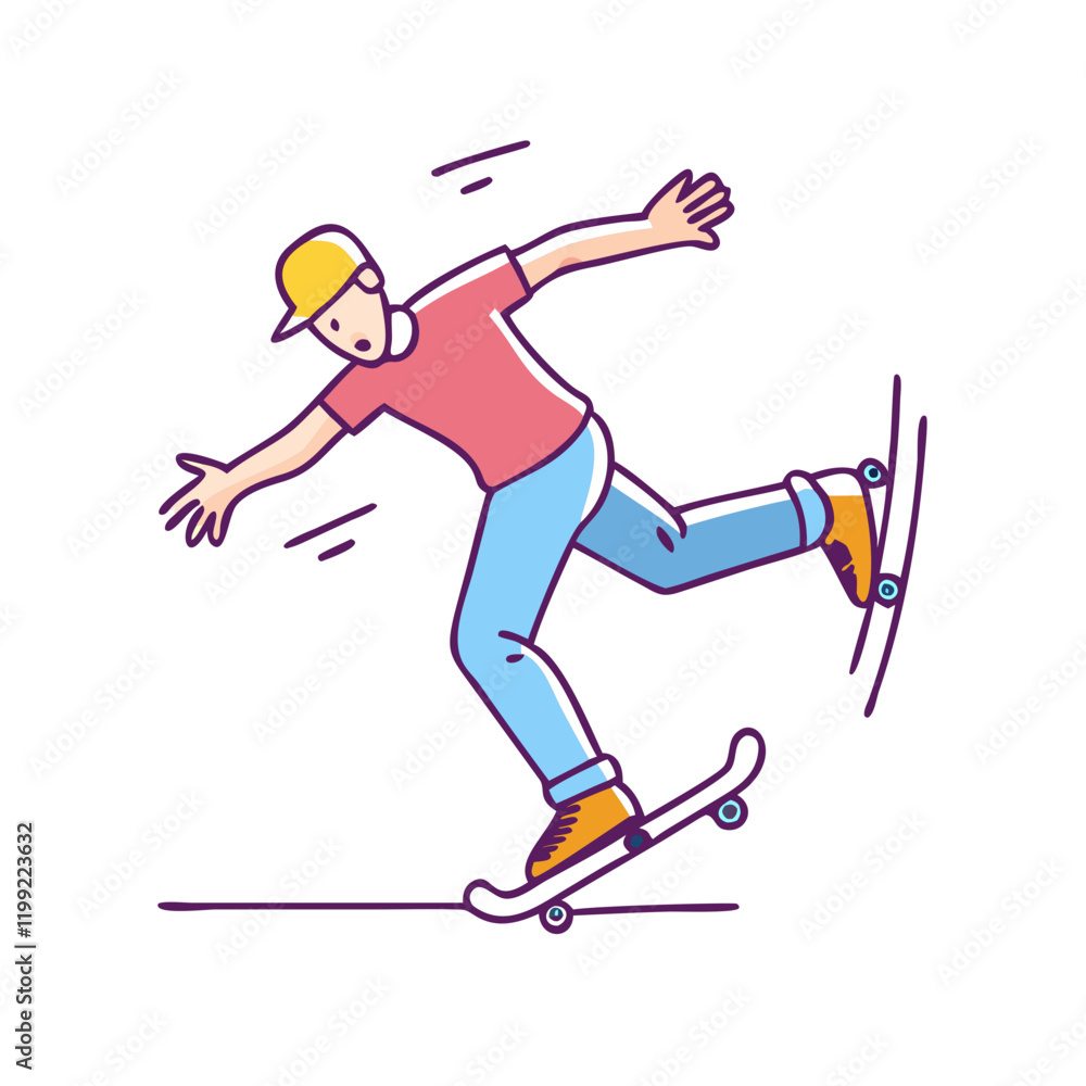 Obraz premium skater doing a heel flip icon, skater doing a heel flip vector illustration-simple illustration of skater doing a heel flip, perfect for skater doing a heel flip logos and themed design 