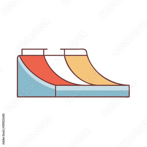 skate park ramp icon, skate park ramp vector illustration-simple illustration of skate park ramp, perfect for skate park ramp logos and themed design 