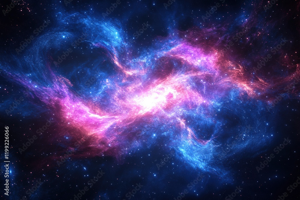 Cosmic neon explosion in blue and purple outer space abstract art galactic environment celestial perspective visual experience Cosmic neon explosion in blue and purple outer space abstract art galactic environment celestial perspective visual experience