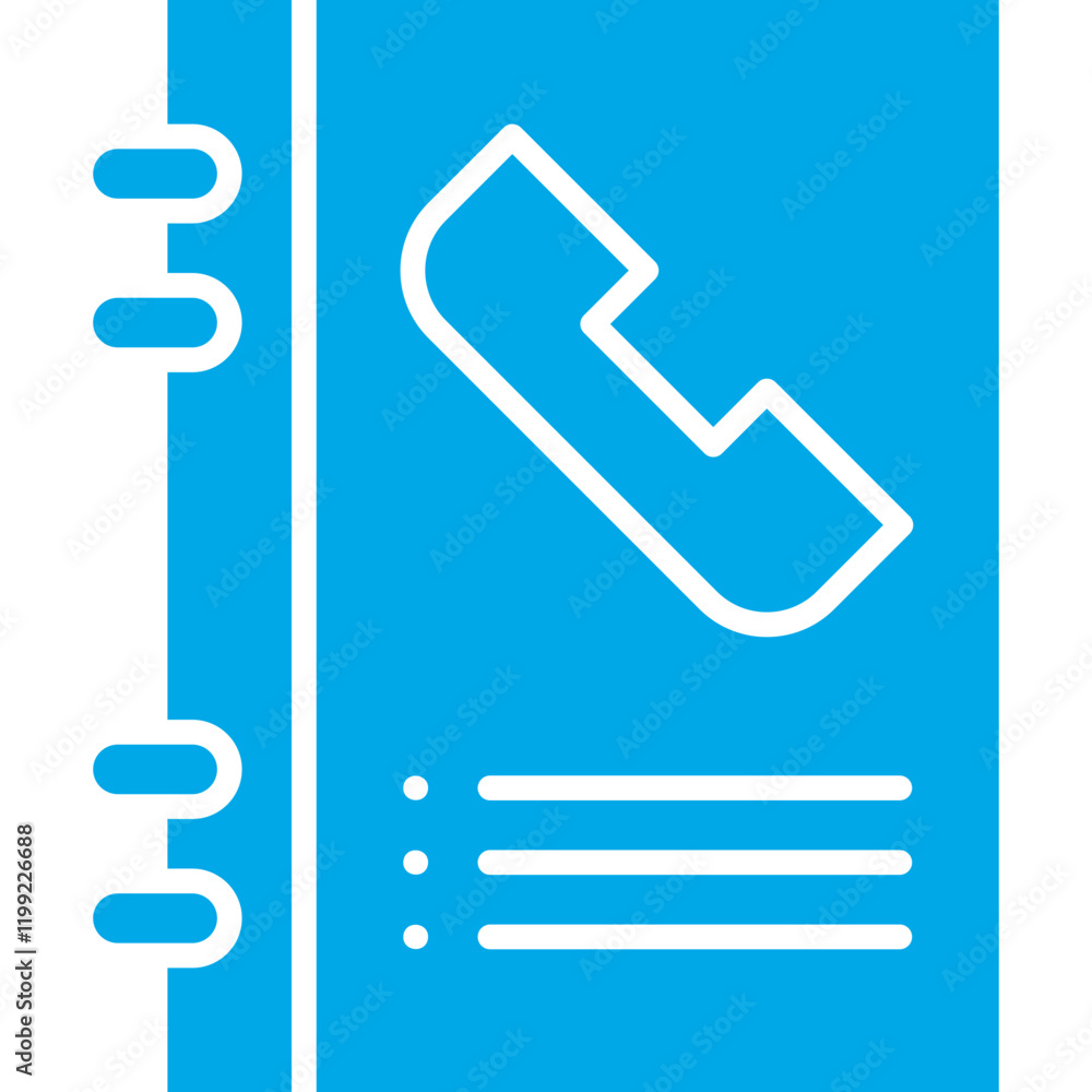 Phonebook icon single vector illustration Phonebook icon single vector illustration