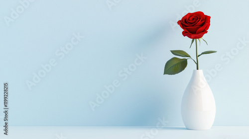 Wallpaper Mural Single Rose, Blue & White Torontodigital.ca