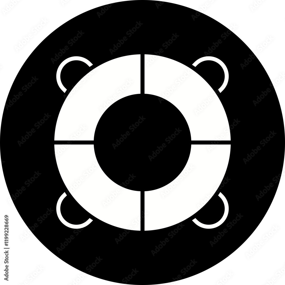 Lifebuoy icon single vector illustration Lifebuoy icon single vector illustration