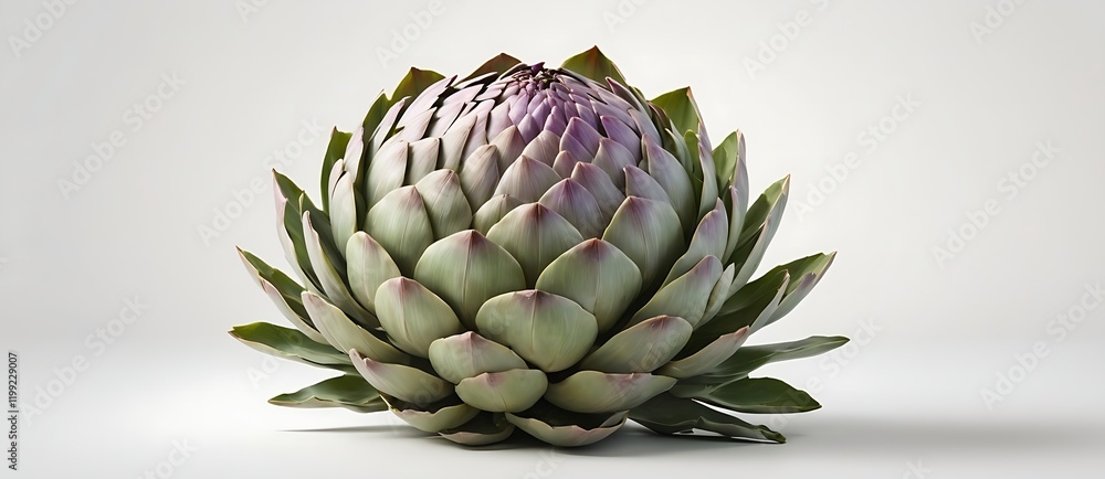 Exploring the natural beauty and detailed layers of a single artichoke Exploring the natural beauty and detailed layers of a single artichoke