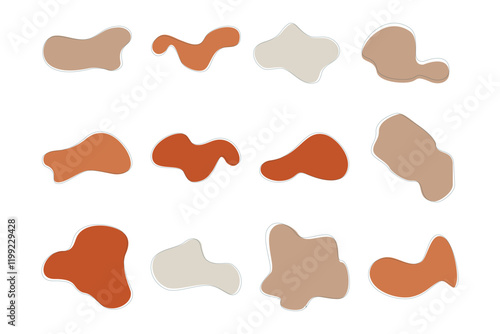 Abstract Blobs contemporary aesthetic liquid shapes, organic shapes, random blobs, Fluid Liquid Shape V1 50 SET 1