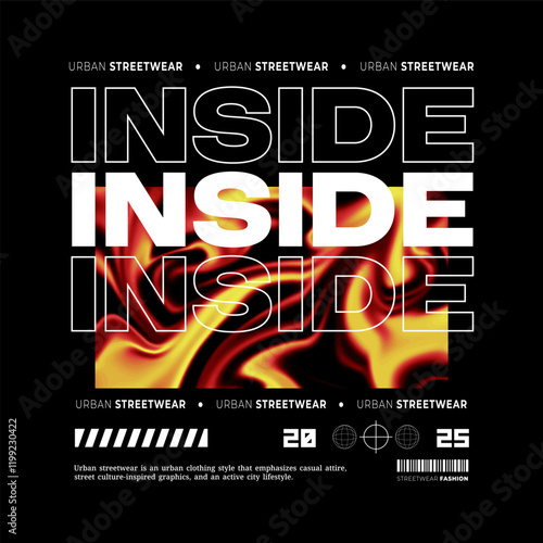 Streetwear Design, Urban Style, Text Slogan. Print Pattern Design for T-shirts, Jackets or Screen Printing.	