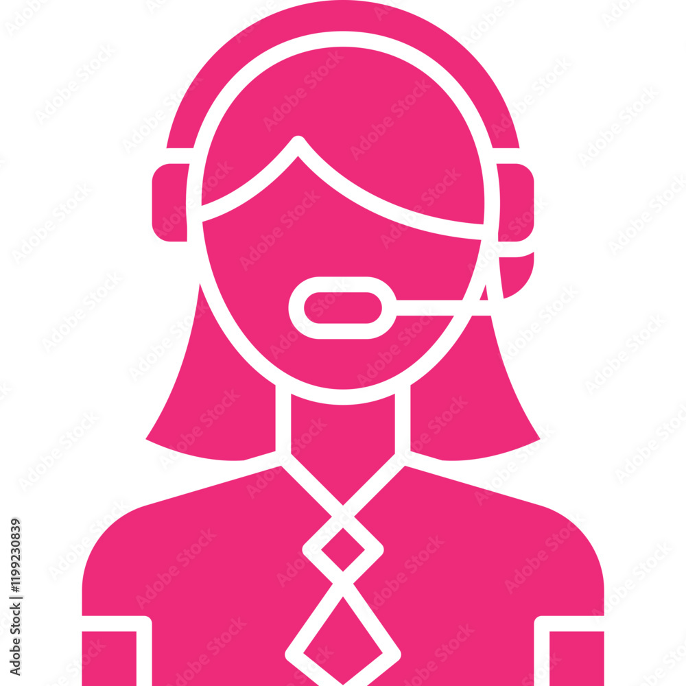 Call Center Agent icon single vector illustration Call Center Agent icon single vector illustration