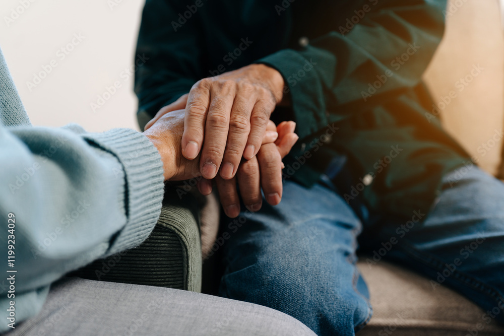 hands of a person who gives reassurance and encouragement to a hopeless person, comforts, gives love, care. hands of a person who gives reassurance and encouragement to a hopeless person, comforts, gives love, care.