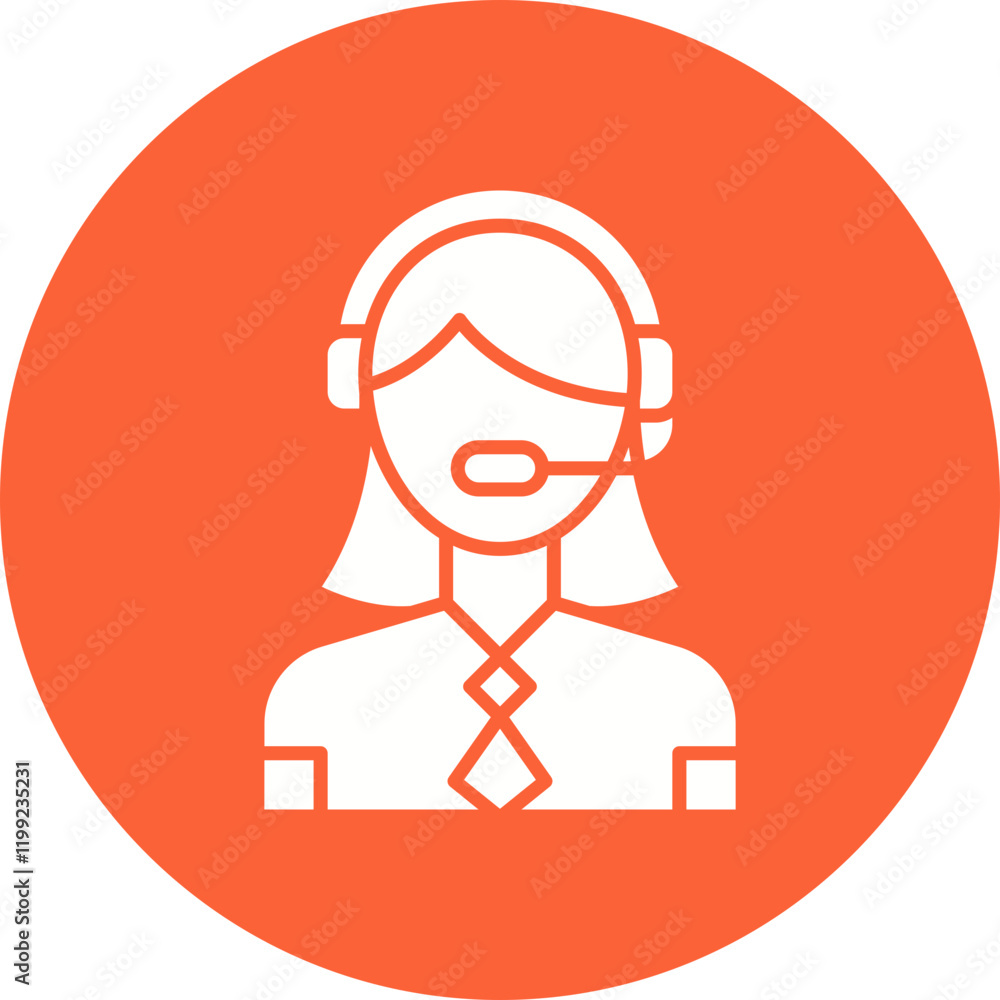 Call Center Agent icon single vector illustration Call Center Agent icon single vector illustration