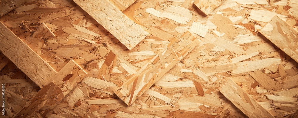 Abstract Textured OSB Wood Panel Background Light Brown Chipboard Surface Abstract Textured OSB Wood Panel Background Light Brown Chipboard Surface