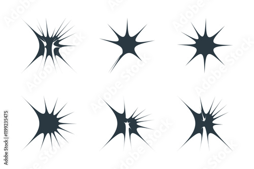 Abstract sparkle shape, sign and Contemporary Symbols