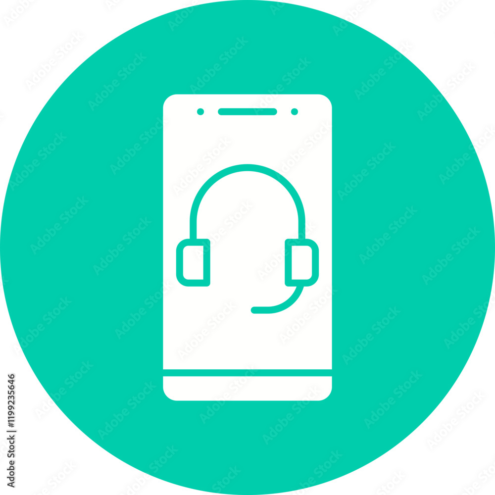 Mobilephone Support icon single vector illustration Mobilephone Support icon single vector illustration