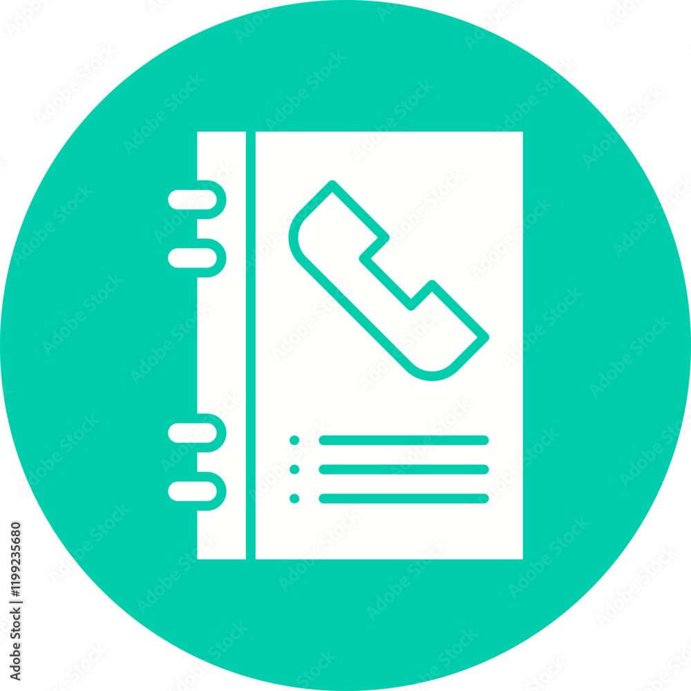 Phonebook icon single vector illustration Phonebook icon single vector illustration