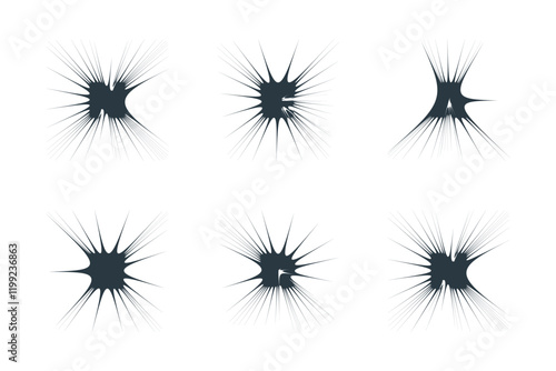 Abstract sparkle shape, sign and Contemporary Symbols