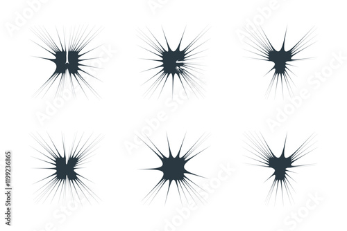 Abstract sparkle shape, sign and Contemporary Symbols