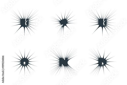 Abstract sparkle shape, sign and Contemporary Symbols