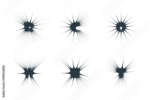 Abstract sparkle shape, sign and Contemporary Symbols
