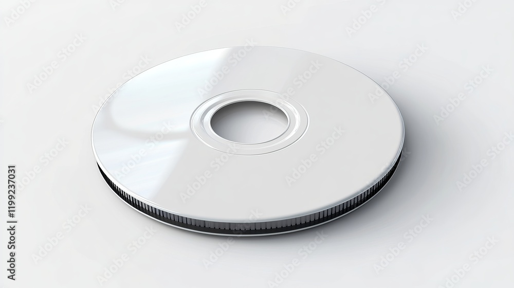 A mockup template of a blank white compact disk with its cover, isolated on a white background. 3D illustration A mockup template of a blank white compact disk with its cover, isolated on a white background. 3D illustration